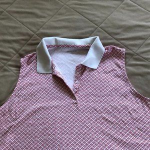 Women's 2X Red/white Polo Shirt